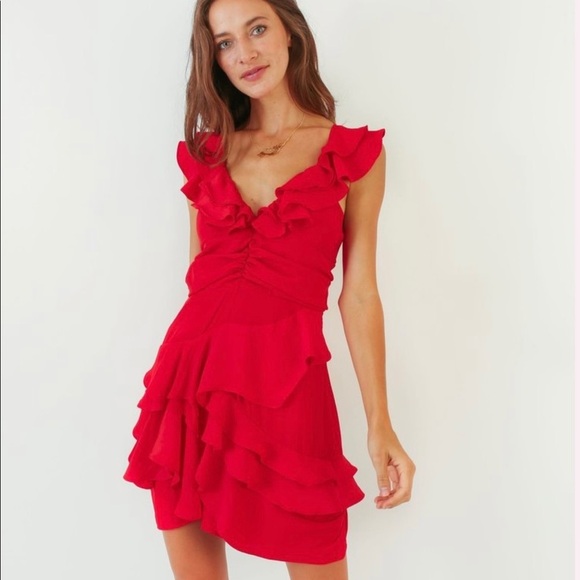 Worn once Koch Bridget Red Dress sz S - Picture 4 of 9